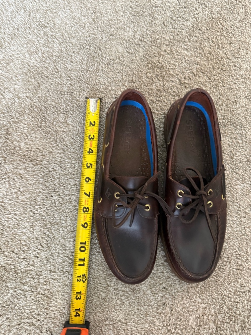 Sperry Dark Brown Leather Lace-Up Boat Shoes - Picture 7 of 8
